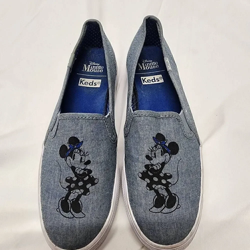Keds Disney Minnie Mouse Shoes Flats Blue Deck Womens Size 5.5